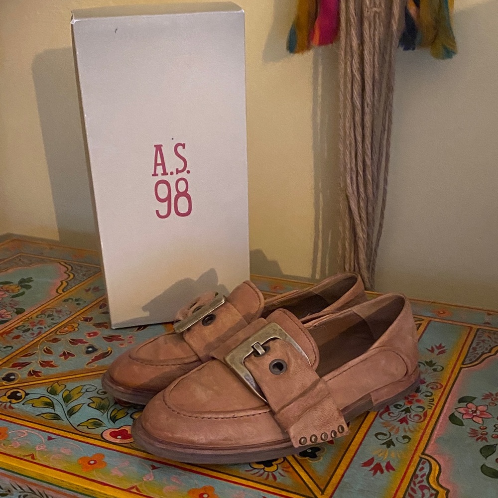 A.S.98 Thaine Tan Leather Loafers